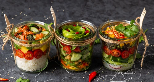 Salat im Glas